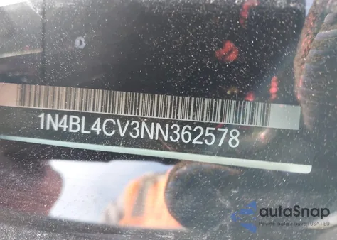 2022 Nissan Altima Sr Fwd из США, поврежденный, VIN 1N4BL4CV3NN362578